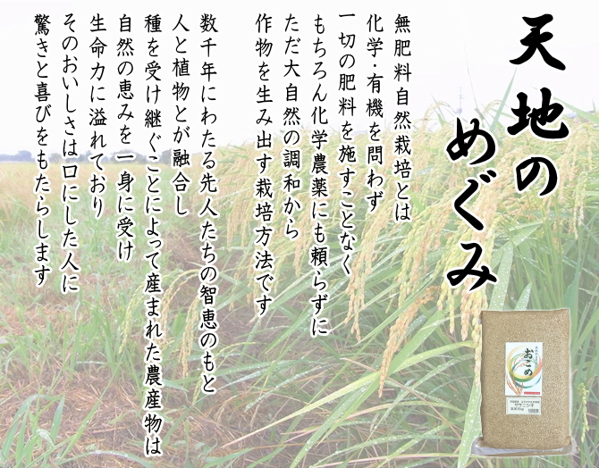 成澤さんの無肥料自然栽培米(宮城産)